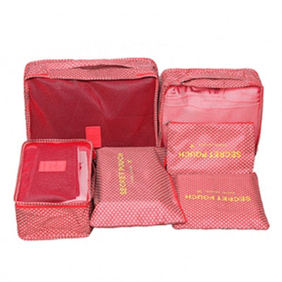 6Pcs/set Packing Cube Travel Bags Portable Large Capacity