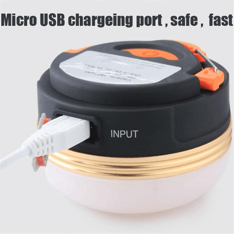 Mini Portable Camping Lights 3W LED Waterproof Tents Lamp Night Hanging lamp USB Rechargeable
