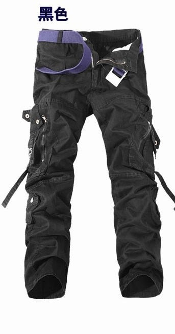 Military Tactical pants men Multi-pocket washed