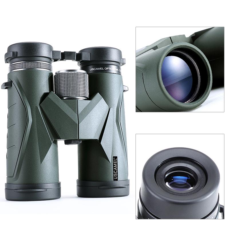 USCAMEL Binoculars 10x42 Waterproof Telescope Professional Hunting Optics Camping Outdoor (Army Green)